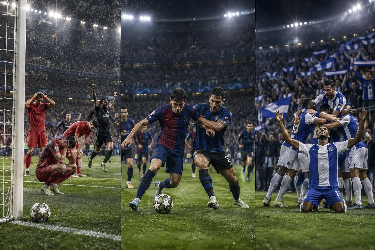 le bayern connaît une lourde désillusion, tandis que le barça et l’inter se quittent sur un nul. sabah, lui, entre dans l’histoire.