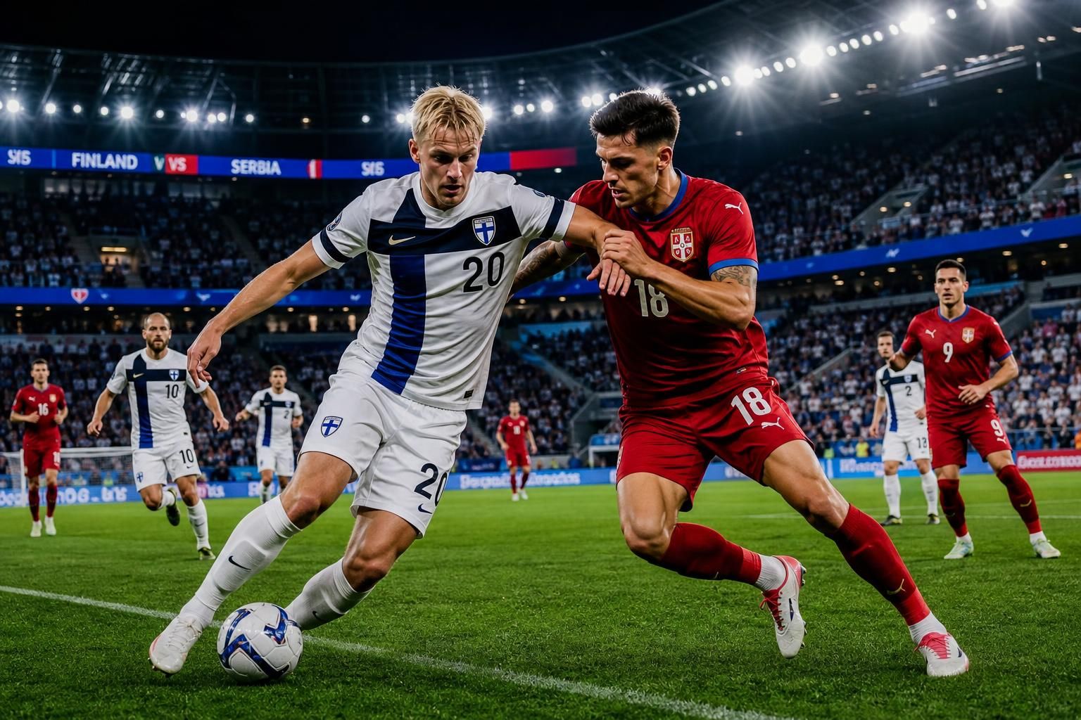 suivez en direct le match finlande - serbie pour les qualifications coupe du monde 2023 avec les scores en temps réel et les résultats du 9 octobre.