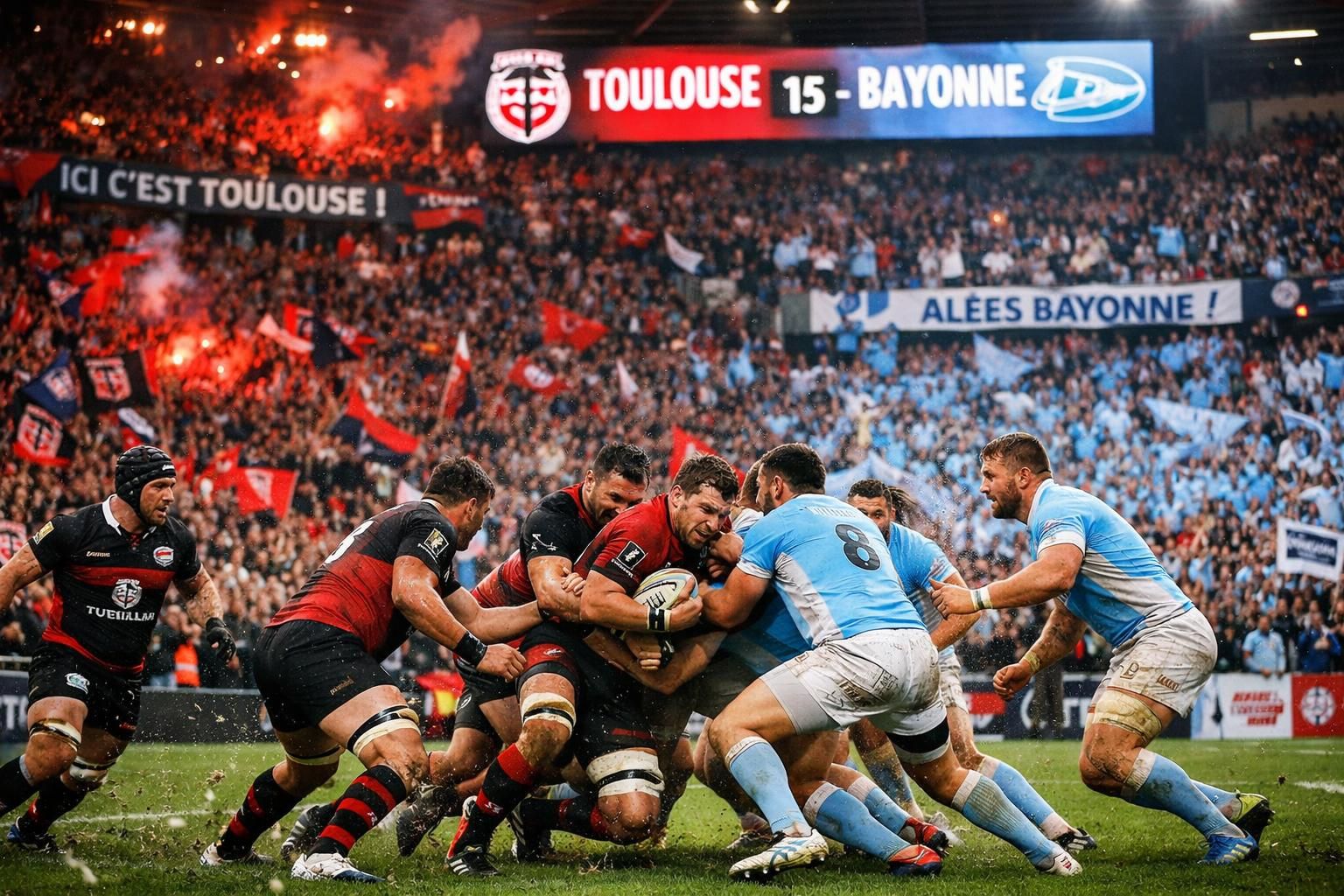 découvrez le duel intense entre toulouse et bayonne lors de la 6e journée du top 14, un affrontement explosif qui promet suspense et émotions fortes sur le terrain.